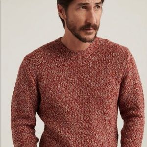 Cross Marl Stitch Pullover Sweater